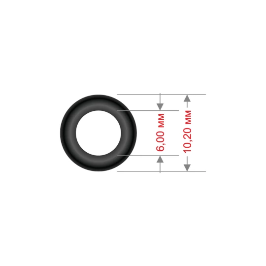 Резиновый сальник 10,20мм (толщина: 2,10мм)