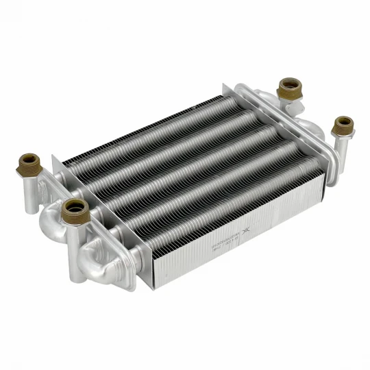 Теплообменник первичный (Битермический) длина 255мм, ширина 180мм