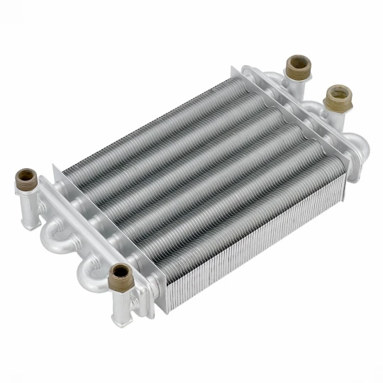 Теплообменник первичный (Битермический) длина 220мм, ширина 180мм